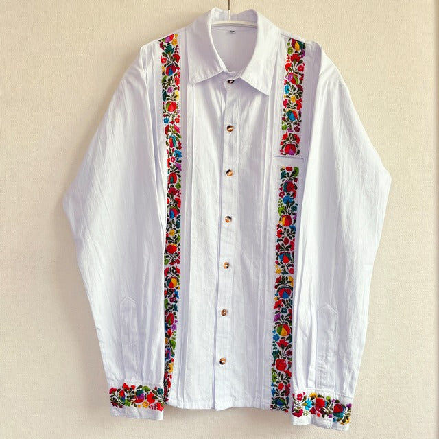 San Antonino Shirt B/サンアントニーノ メキシコ刺繍 シャツ