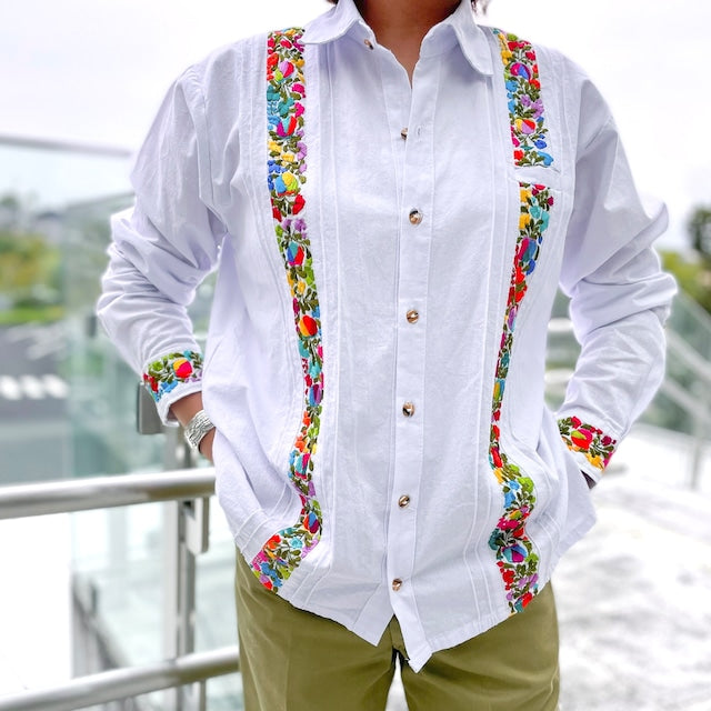 San Antonino Shirt C/サンアントニーノ メキシコ刺繍 シャツ