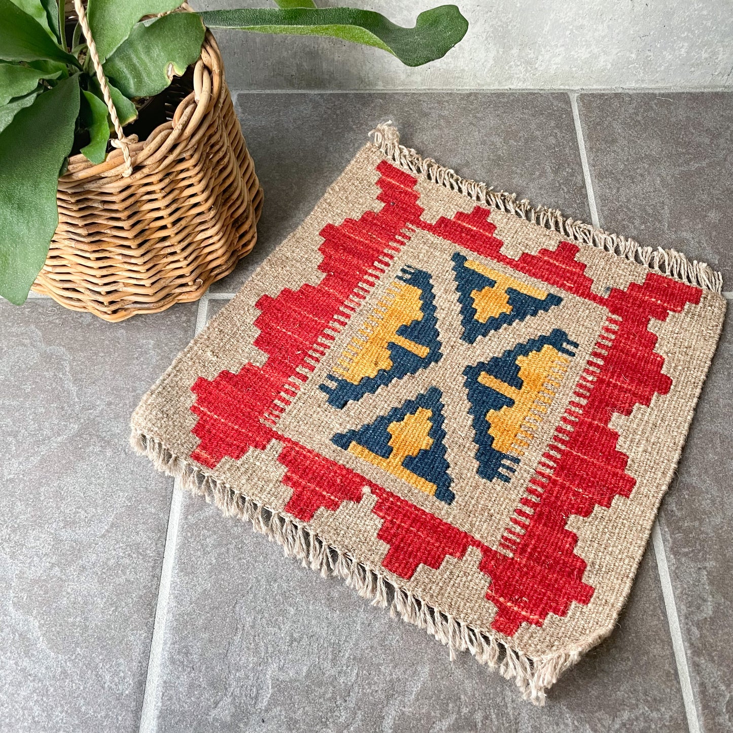 Old Kilim Mini Rug #9/オールド キリム ミニ ラグ 絨毯