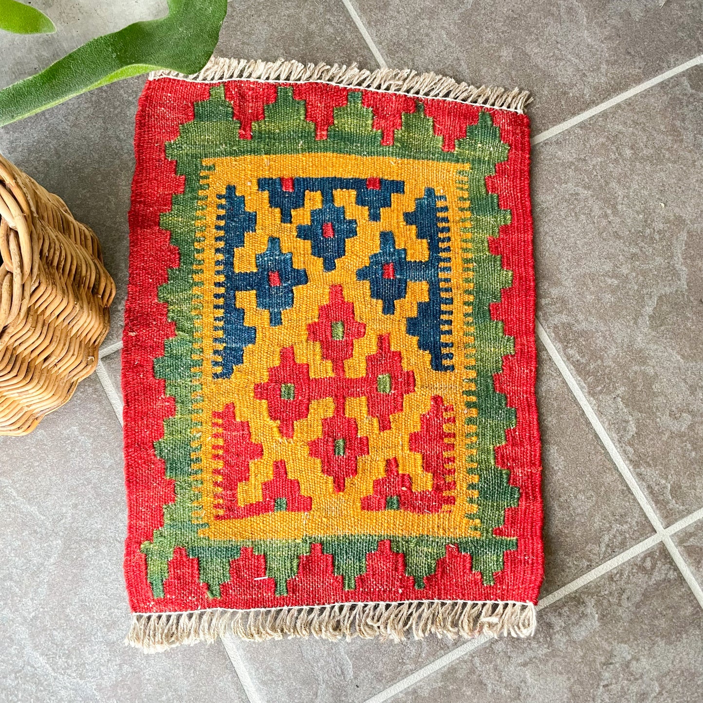 Old Kilim Mini Rug #10/オールド キリム ミニ ラグ 絨毯