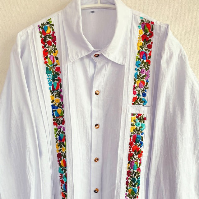 San Antonino Shirt C/サンアントニーノ メキシコ刺繍 シャツ