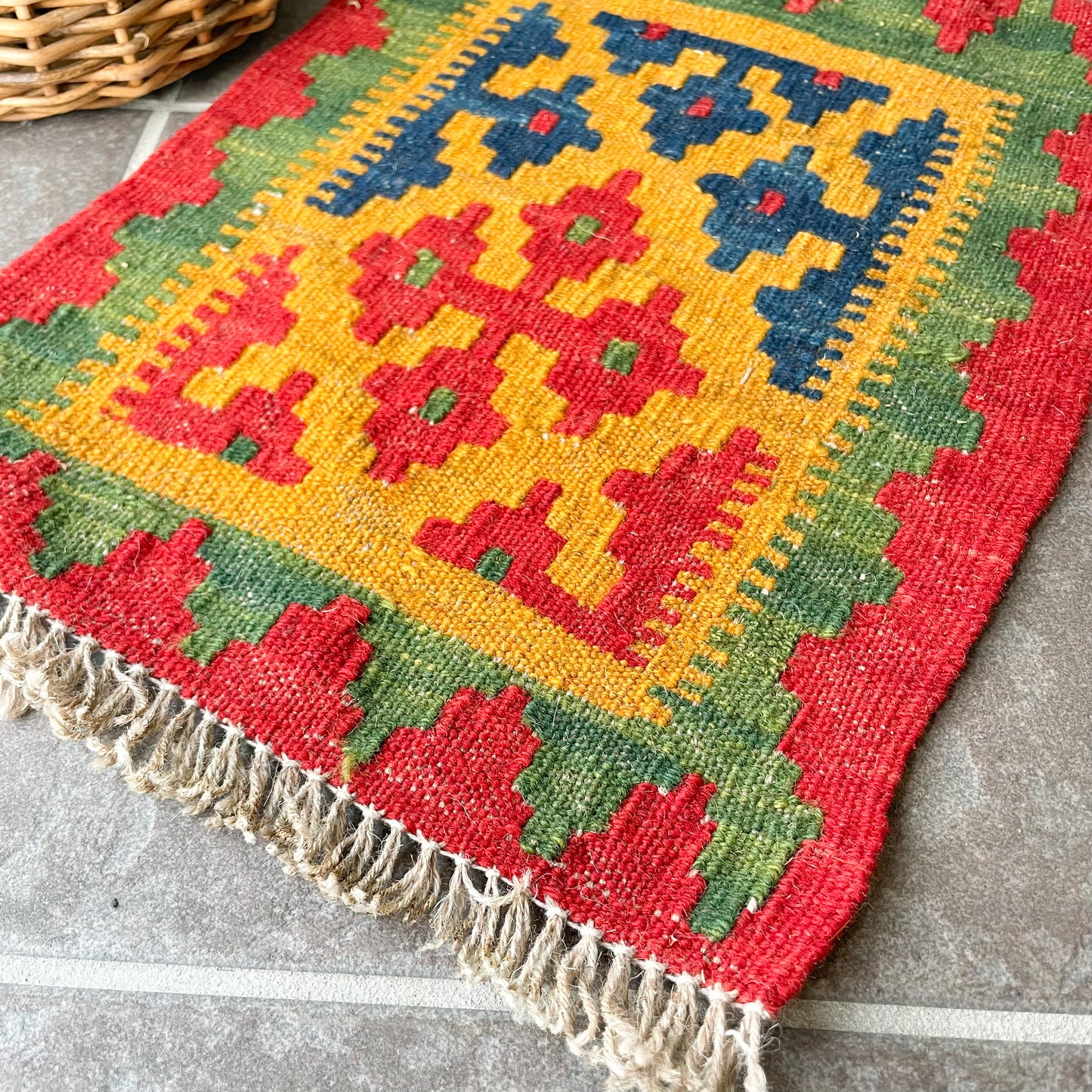 Old Kilim Mini Rug #10/オールド キリム ミニ ラグ 絨毯