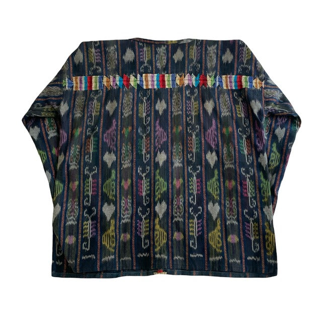 Huipil × Indigo Blouse #4/グアテマラ ウィピル 藍染 ブラウス 刺繍