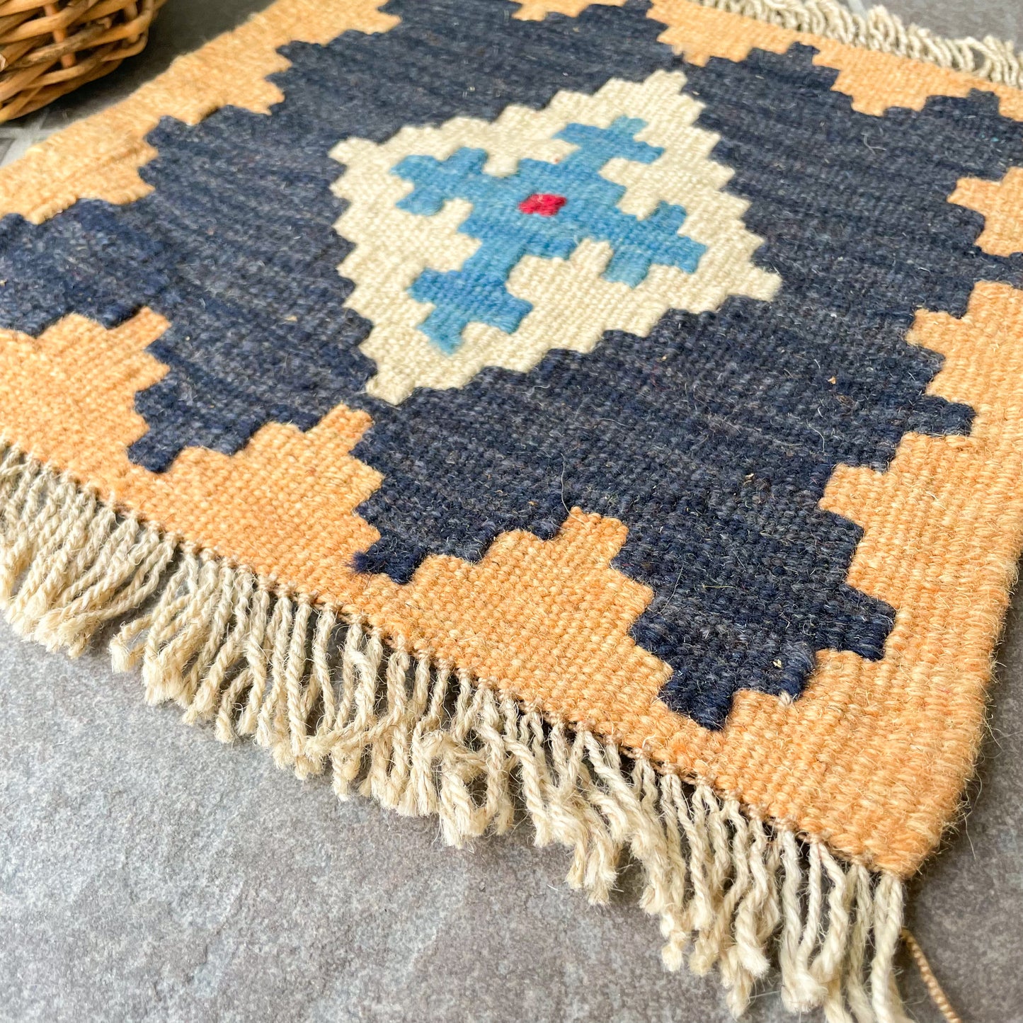 Old Kilim Mini Rug #4/オールド キリム ミニ ラグ 絨毯