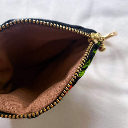 Mexican Embroidery Mini Pouch #1／メキシコ刺繍 サンアントニーノ ポーチ airpods ケース