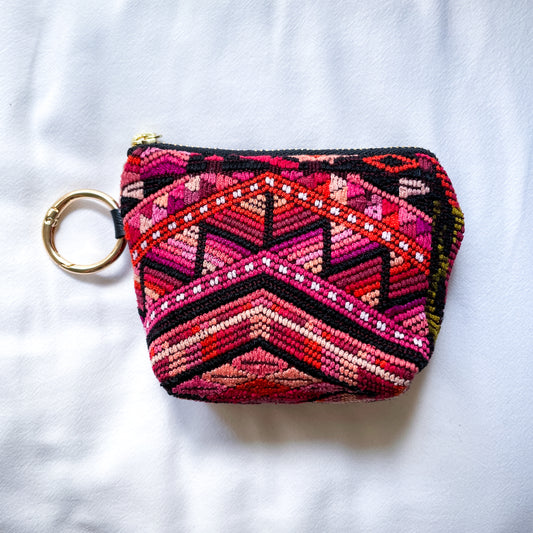 Huipil Mini Pouch #2／グアテマラ ウィピル  ポーチ AirPods ケース