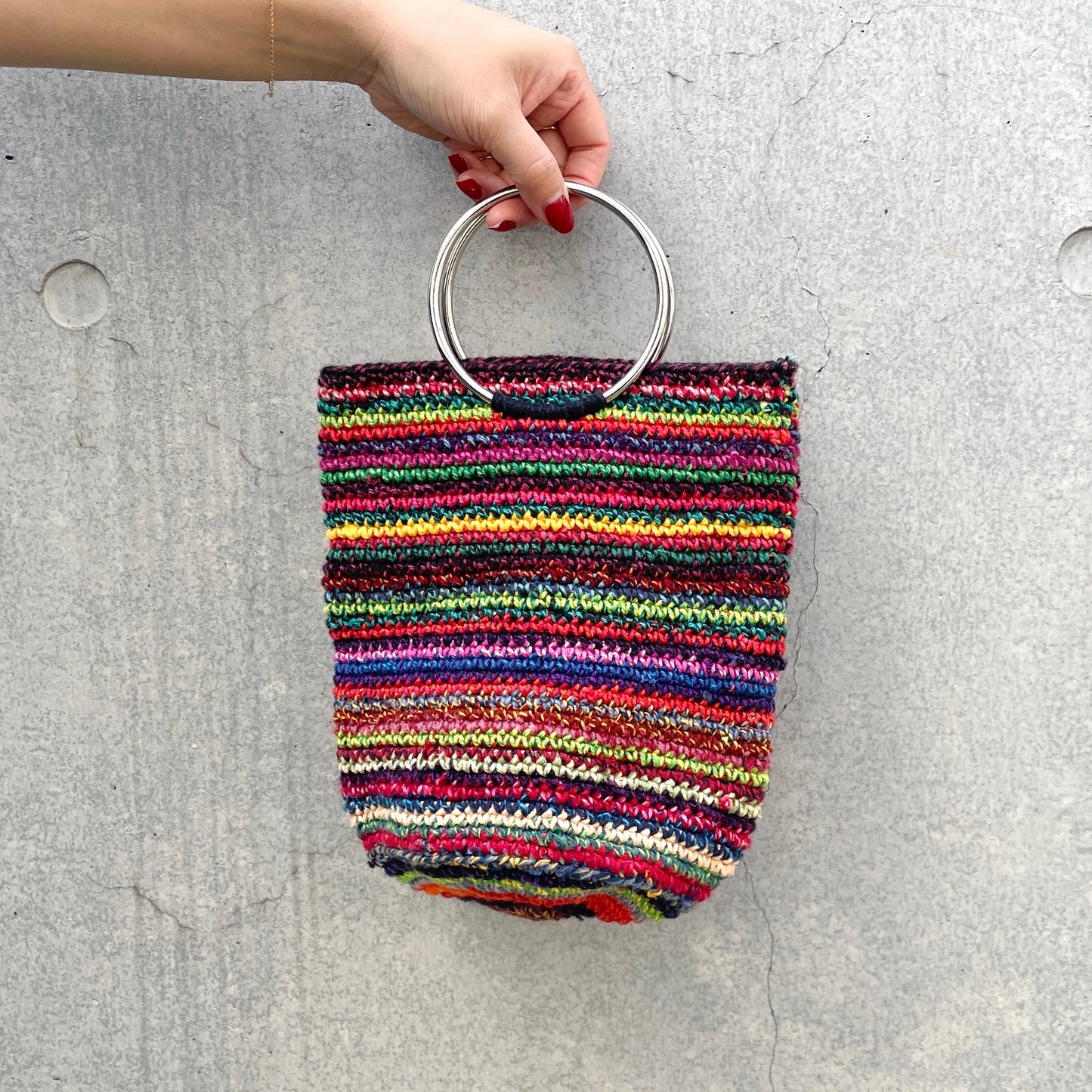 Remake Crochet Bag (S) #4／グアテマラクロシェバッグ Sサイズ