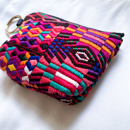 Huipil Mini Pouch #1／グアテマラ ウィピル  ポーチ AirPods ケース