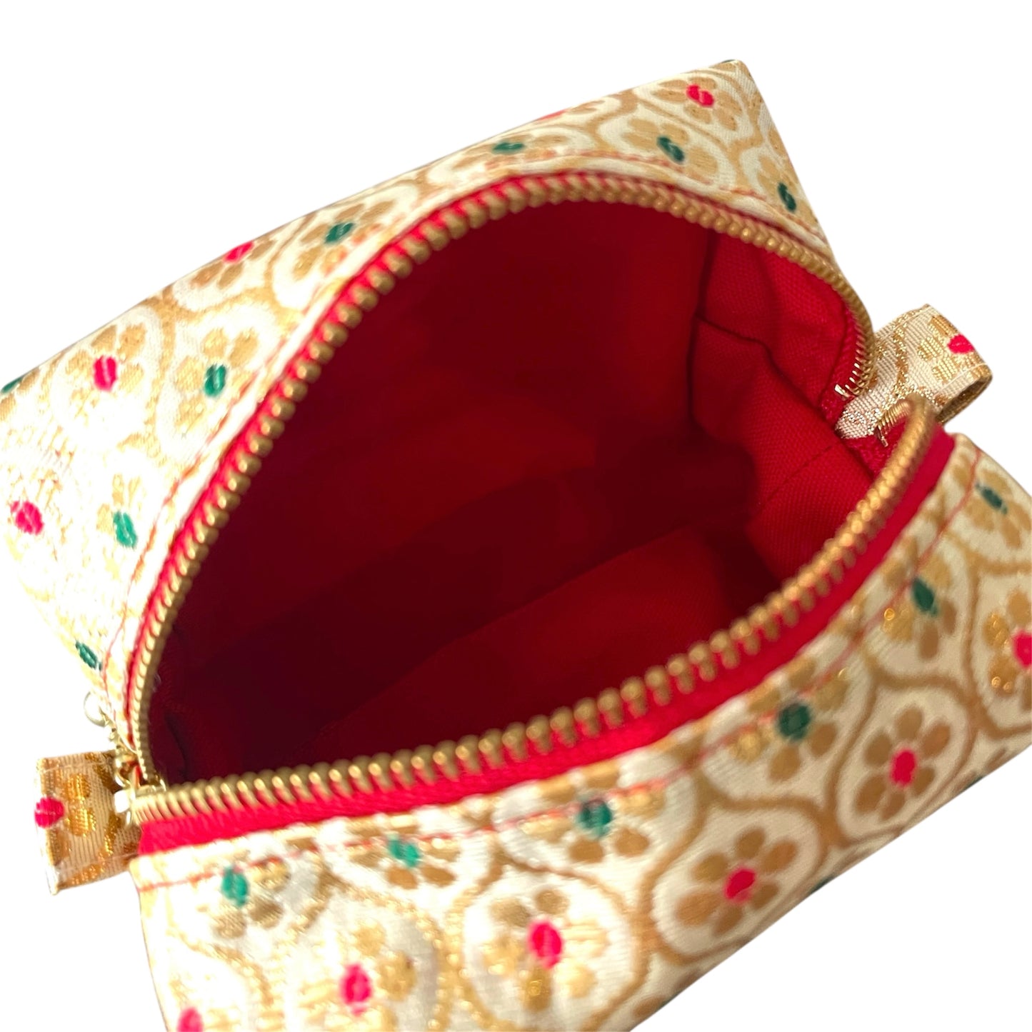 India Silk Print Pouch #1