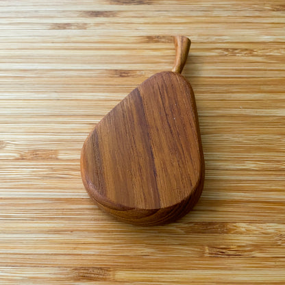 Wood Plate Pear #2／天然木 プレート 小物入れ チークウッド