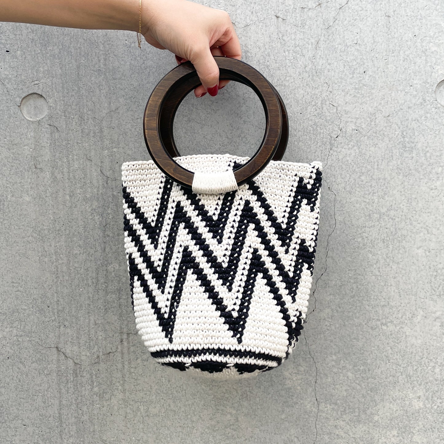 Remake Crochet Bag (S) #1／グアテマラクロシェバッグ Sサイズ