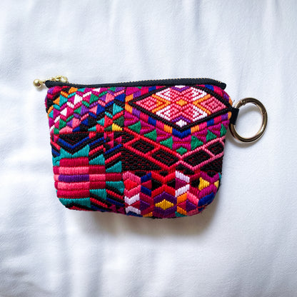 Huipil Mini Pouch #1／グアテマラ ウィピル  ポーチ AirPods ケース