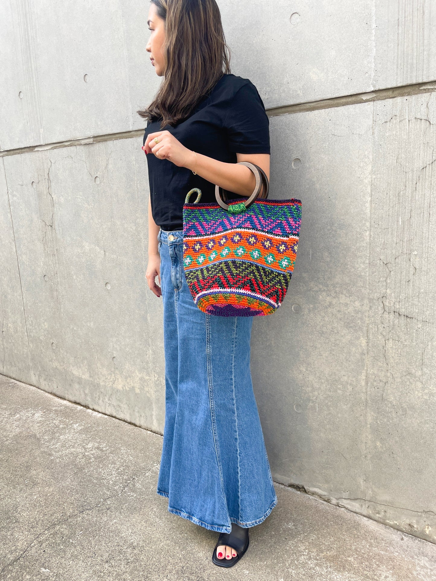 Remake Guatemalan Crochet Bag #2／グアテマラクロシェバッグ Mサイズ