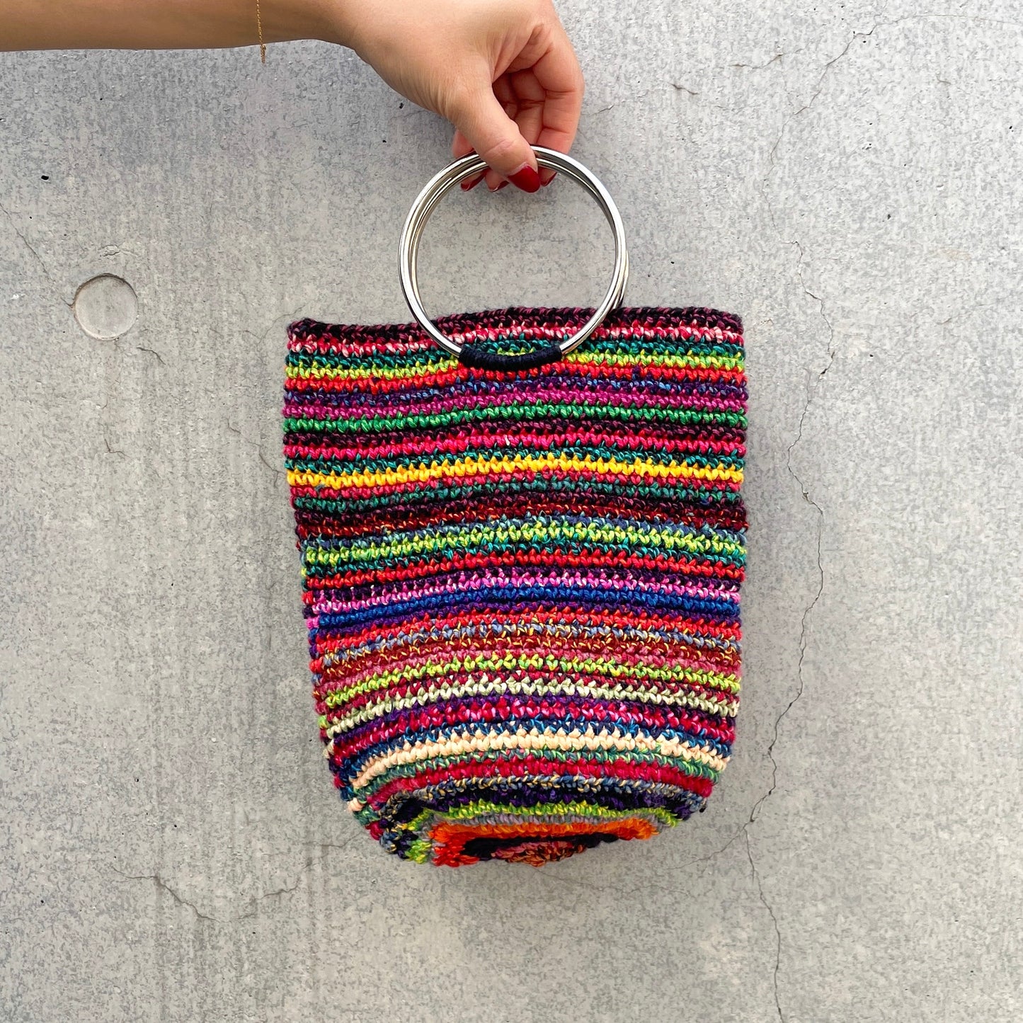 Remake Crochet Bag (S) #4／グアテマラクロシェバッグ Sサイズ