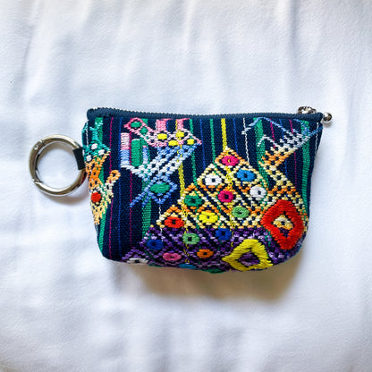 Huipil Mini Pouch #4／グアテマラ ウィピル  ポーチ AirPods ケース