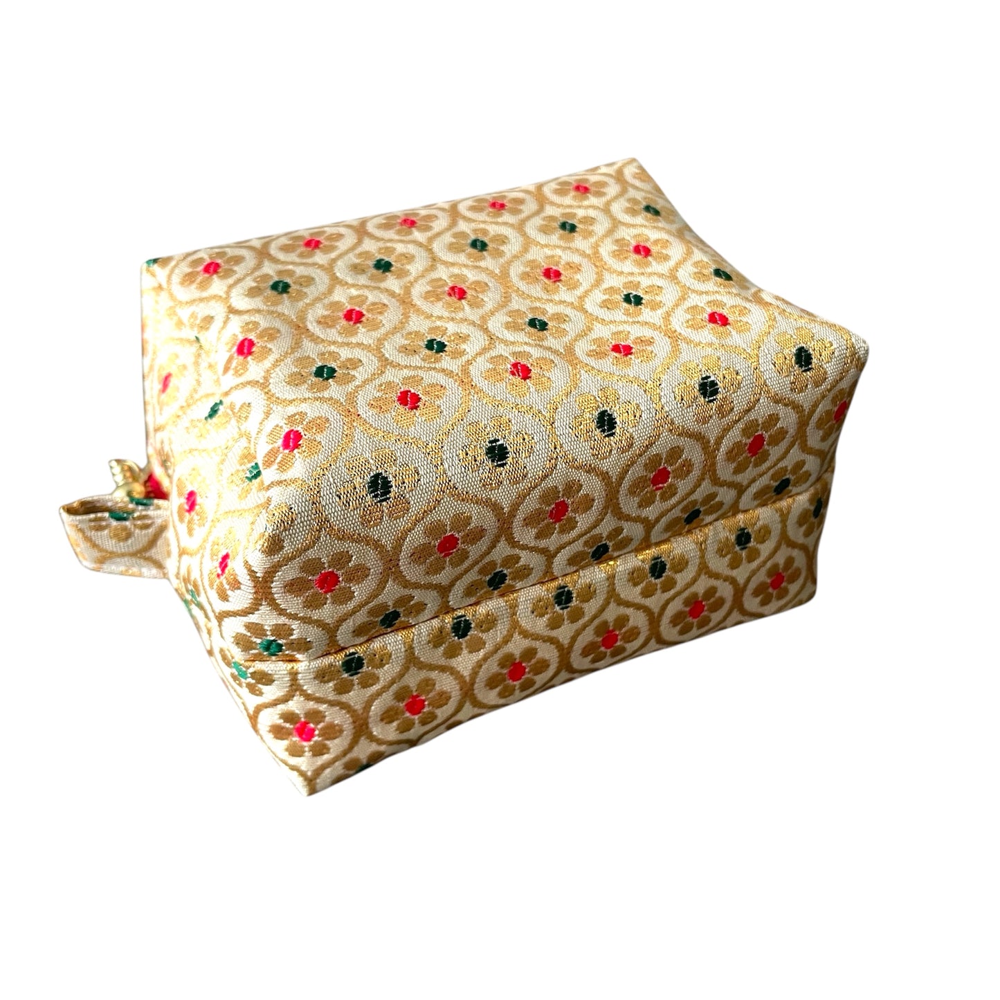 India Silk Print Pouch #1