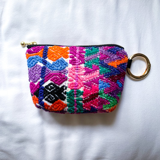 Huipil Mini Pouch #3／グアテマラ ウィピル  ポーチ AirPods ケース