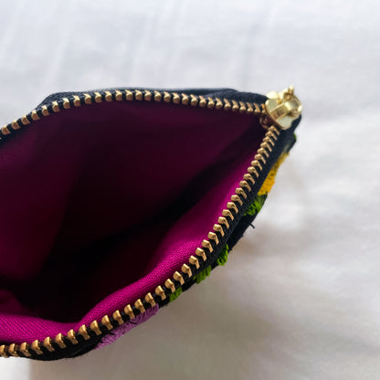 Mexican Embroidery Mini Pouch #3／メキシコ刺繍 サンアントニーノ ポーチ airpods ケース