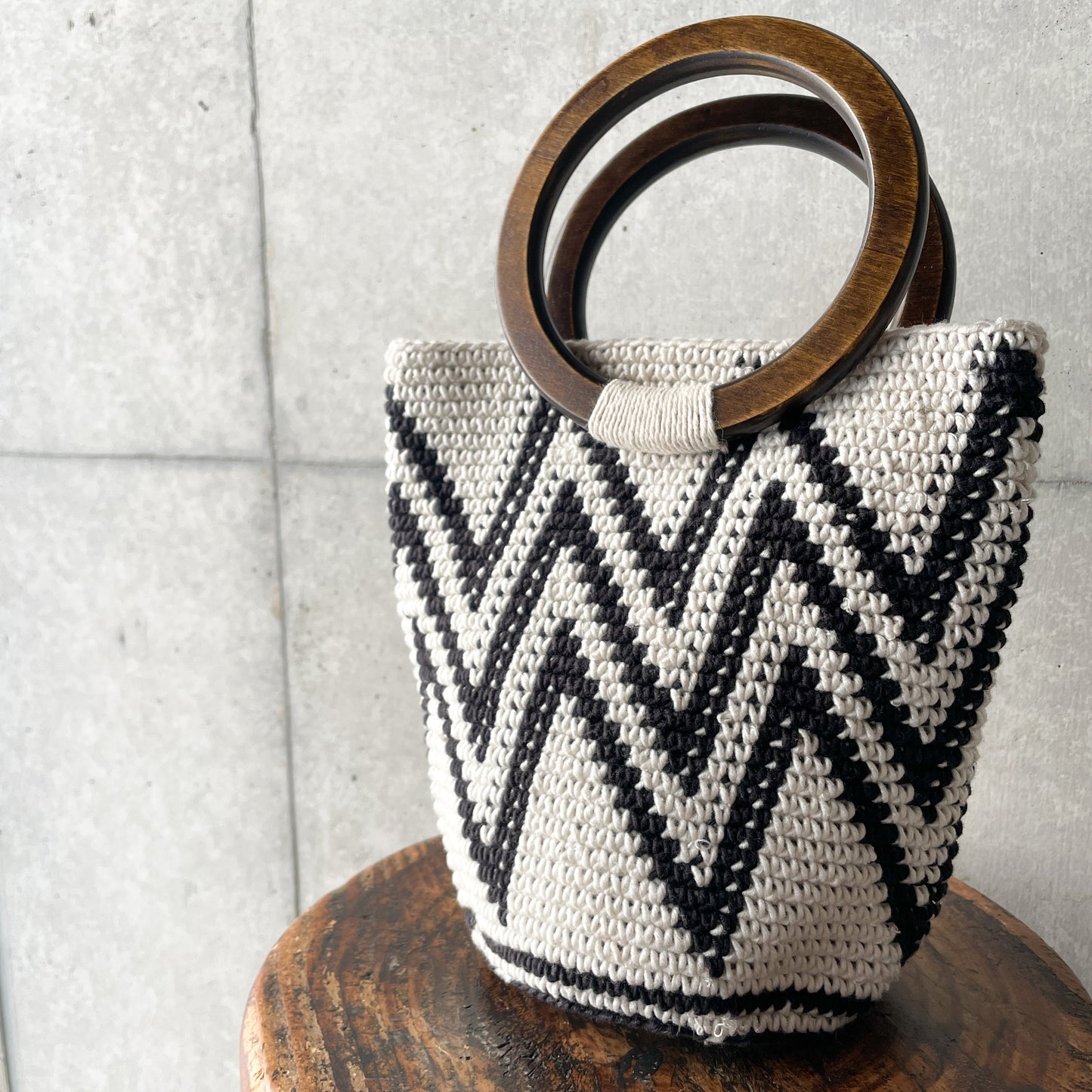 Remake Crochet Bag (S) #1／グアテマラクロシェバッグ Sサイズ