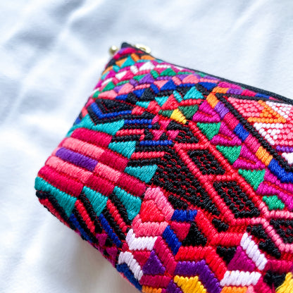 Huipil Mini Pouch #1／グアテマラ ウィピル  ポーチ AirPods ケース