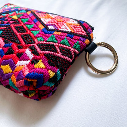Huipil Mini Pouch #1／グアテマラ ウィピル  ポーチ AirPods ケース
