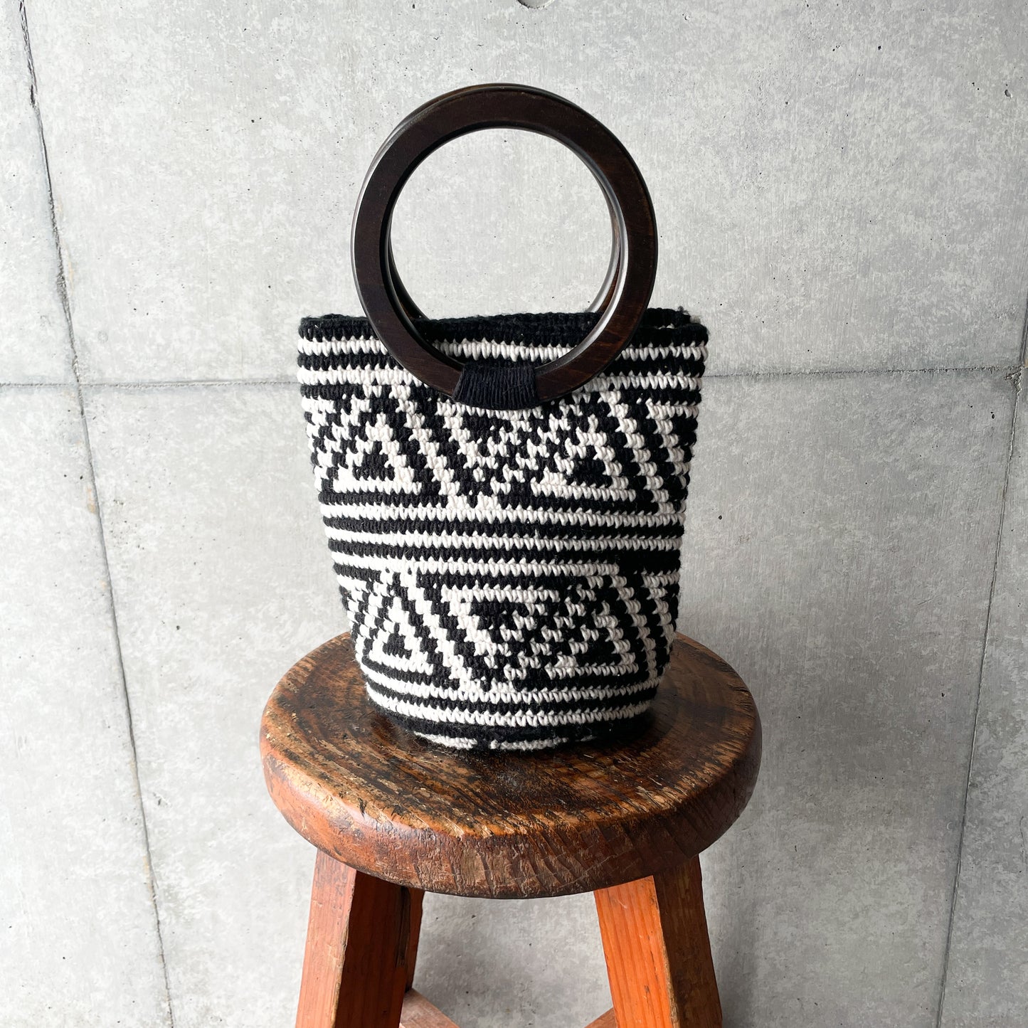 Remake Crochet Bag (S) #2／グアテマラクロシェバッグ Sサイズ