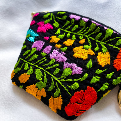 Mexican Embroidery Mini Pouch #5／メキシコ刺繍 サンアントニーノ ポーチ airpods ケース