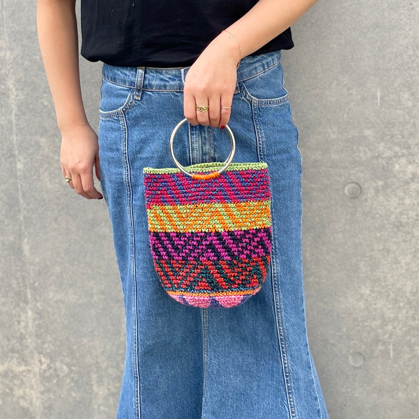 Remake Crochet Bag (S) #5／グアテマラクロシェバッグ Sサイズ