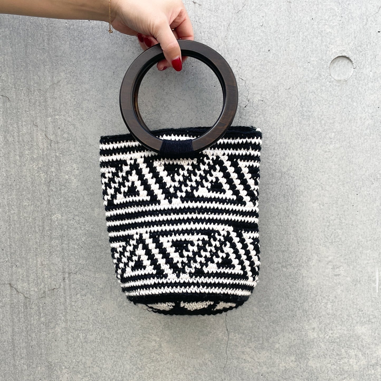 Remake Crochet Bag (S) #2／グアテマラクロシェバッグ Sサイズ