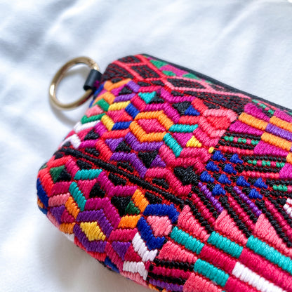 Huipil Mini Pouch #1／グアテマラ ウィピル  ポーチ AirPods ケース