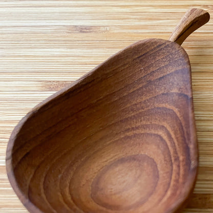 Wood Plate Pear #2／天然木 プレート 小物入れ チークウッド