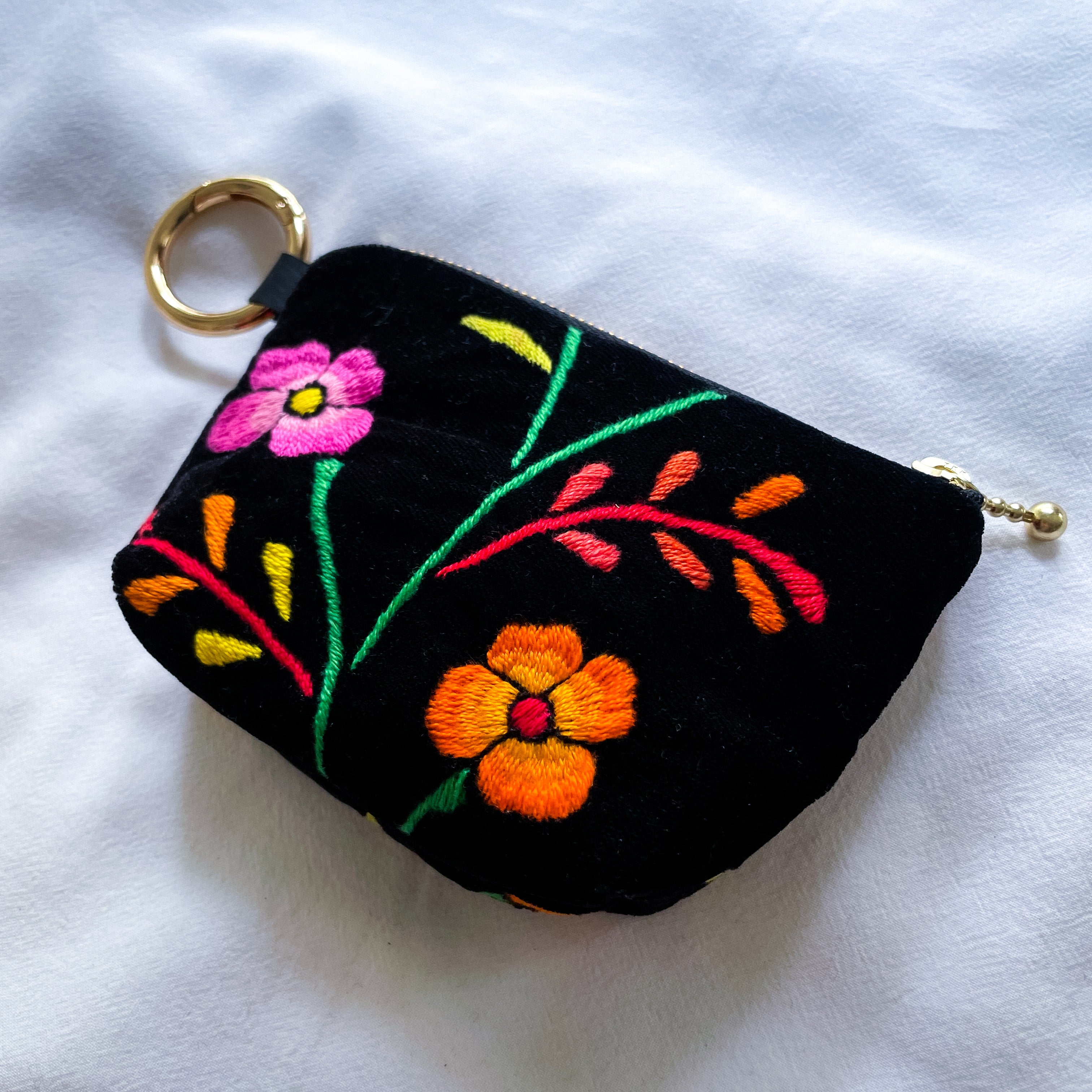 Oaxaca Embroidery Mini Pouch #2／メキシコ刺繍 オアハカ ポーチ – SEED OF LOVE