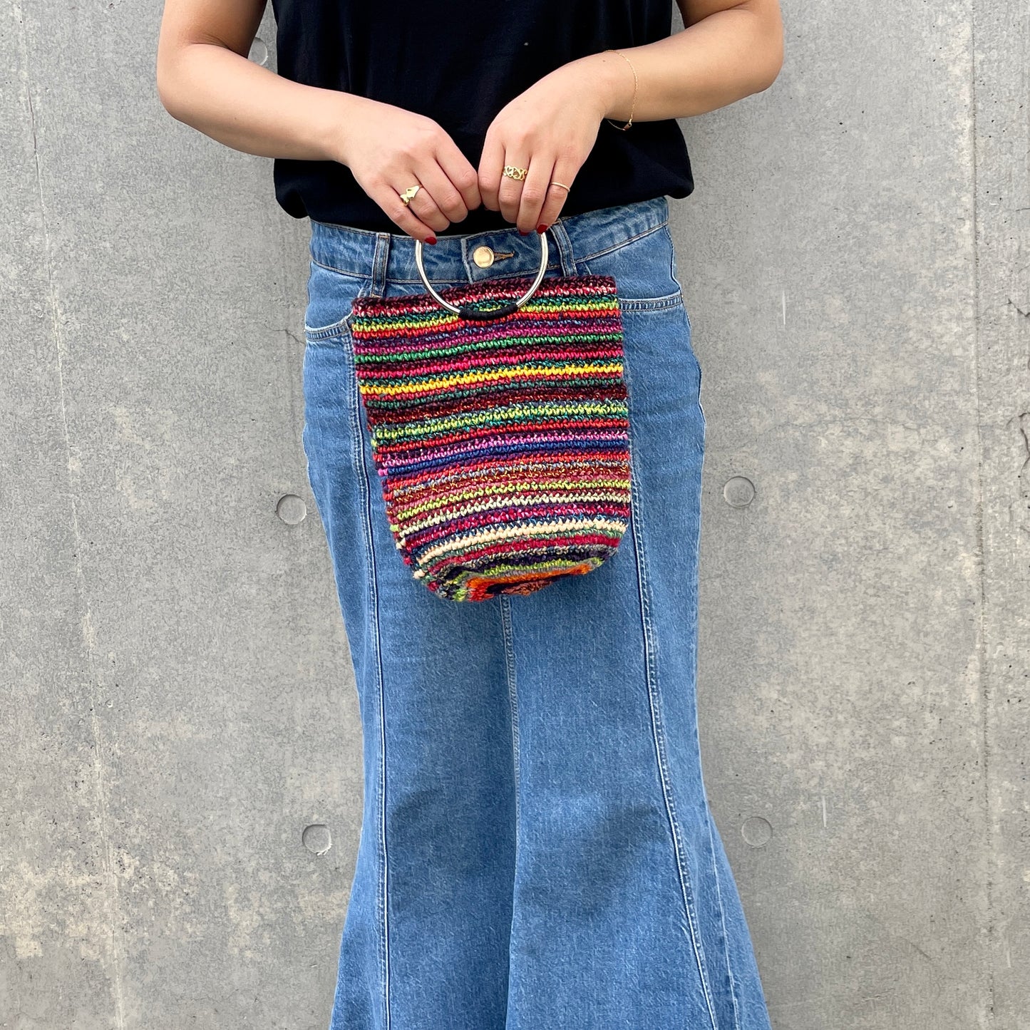 Remake Crochet Bag (S) #4／グアテマラクロシェバッグ Sサイズ