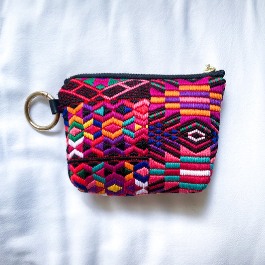 Huipil Mini Pouch #1／グアテマラ ウィピル  ポーチ AirPods ケース