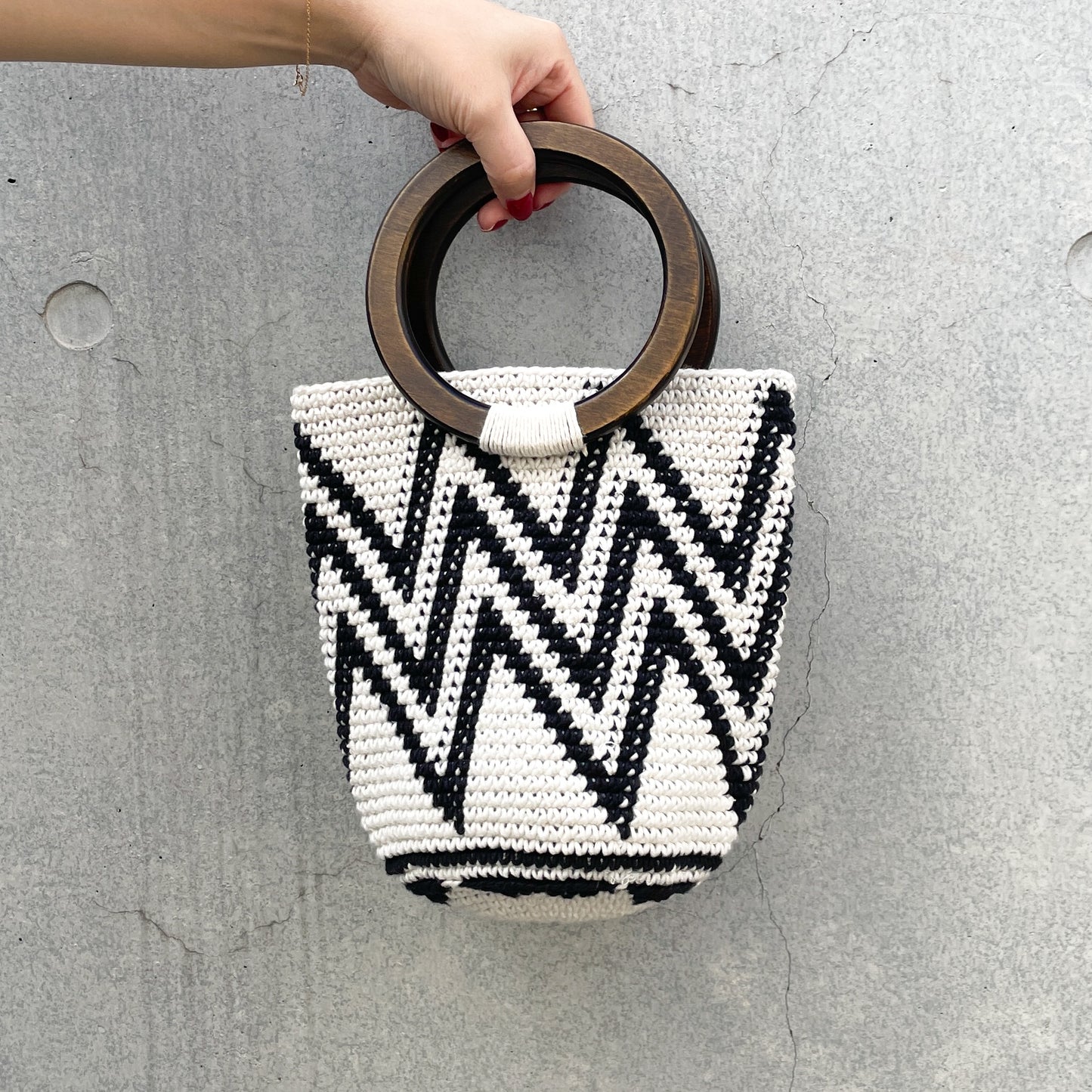 Remake Crochet Bag (S) #1／グアテマラクロシェバッグ Sサイズ