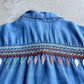 Chiapas Embroidery Light Denim Shirt A (M)／チアパス メキシコ刺繍 デニムシャツ 薄手／インディゴ Mサイズ