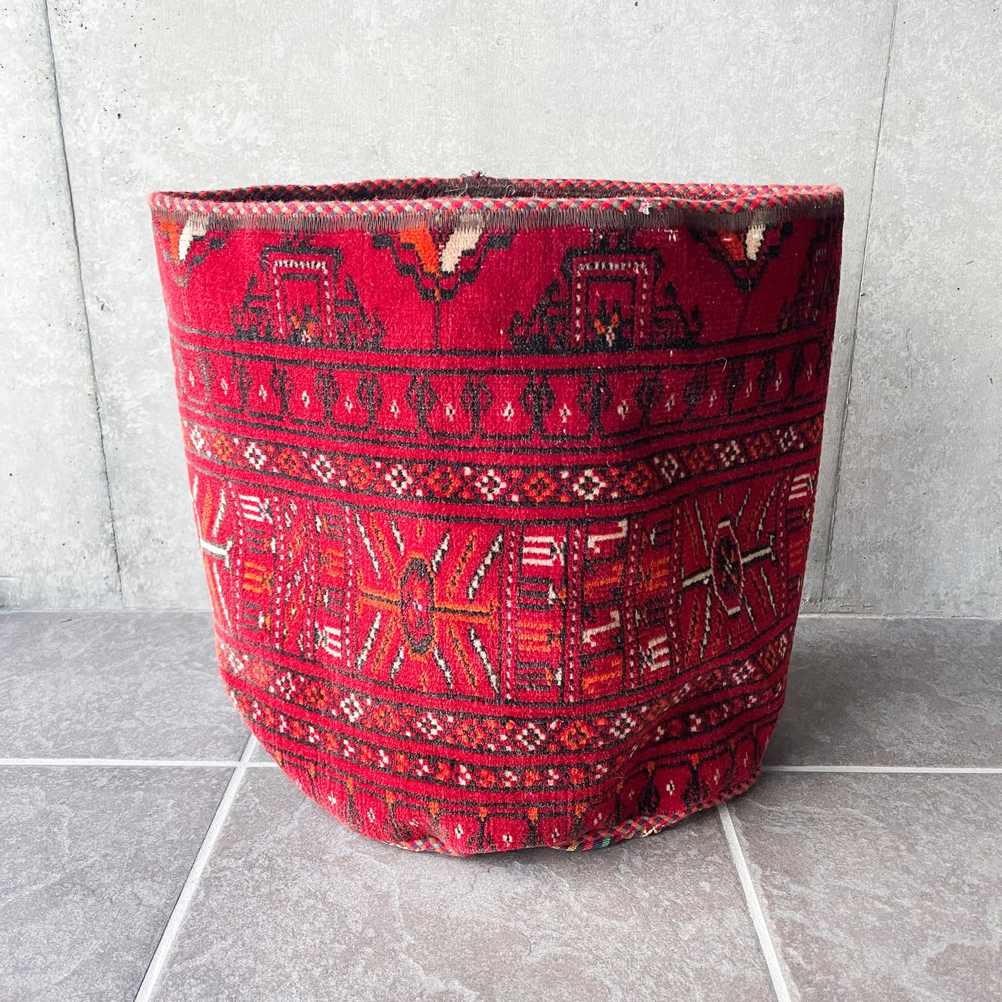 Trival Rug Pot (L) #1／トライバルラグ 絨毯 鉢カバー ポット