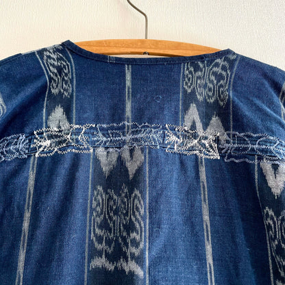 Huipil × Indigo Blouse Short Sleeve A／グアテマラ ウィピル 藍染 半袖ブラウス