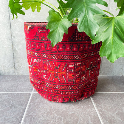Trival Rug Pot (L) #1／トライバルラグ 絨毯 鉢カバー ポット