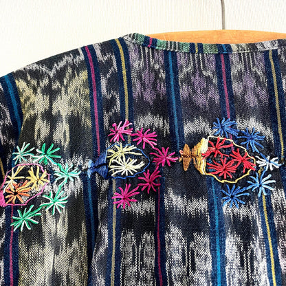 Huipil × Indigo Blouse Short Sleeve D／グアテマラ ウィピル 藍染 半袖ブラウス