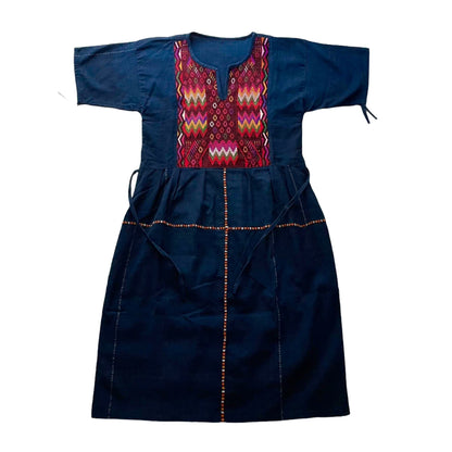 Huipil × Indigo Dress I (S)／グアテマラ ウィピル × 藍染 ワンピース