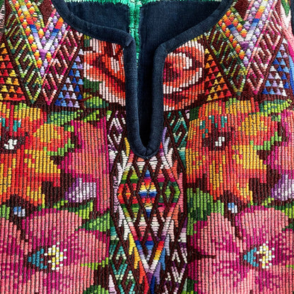 Huipil × Indigo Blouse Short Sleeve C／グアテマラ ウィピル 藍染 半袖ブラウス