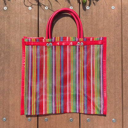 Stripe Mesh Bag (S) #4／ストライプ メッシュバッグ メキシコ