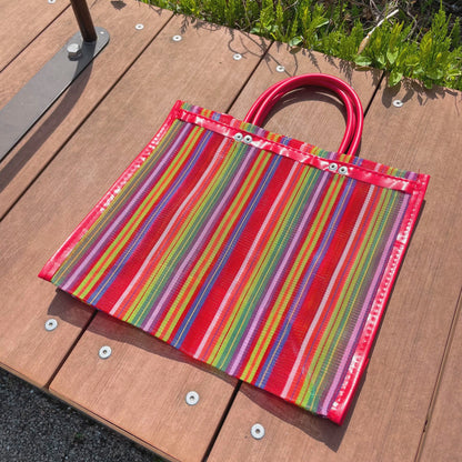 Stripe Mesh Bag (S) #4／ストライプ メッシュバッグ メキシコ