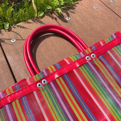 Stripe Mesh Bag (S) #4／ストライプ メッシュバッグ メキシコ