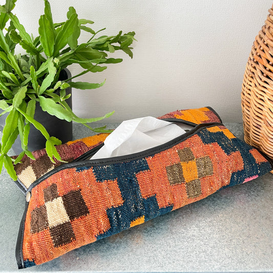 Old Kilim Tissue Box Cover #5／キリム ティッシュ ボックス カバー ケース