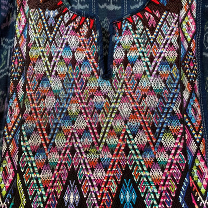 Huipil × Indigo Dress J (S)／グアテマラ ウィピル × 藍染 ワンピース