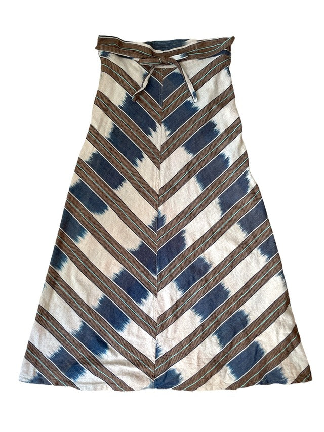 Jaspe Skirt #6／グアテマラ コルテ 巻きスカート 絣 織り