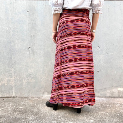 Jaspe Skirt #4／グアテマラ コルテ 巻きスカート 絣 織り