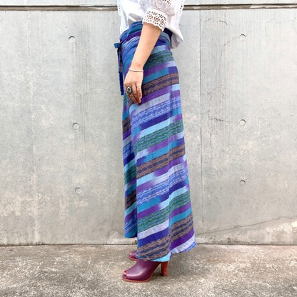 Jaspe Skirt #3／グアテマラ コルテ 巻きスカート 絣 織り
